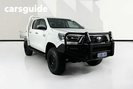 White 2021 Toyota Hilux Double Cab Chassis SR5 (4X4)