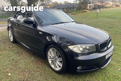 Black 2010 BMW 120I Convertible