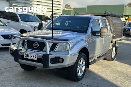 Silver 2013 Nissan Navara Dual Cab Pick-up ST (4X4)
