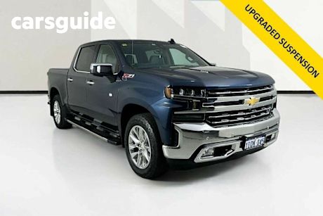 Blue 2022 Chevrolet Silverado Crew Cab Utility 1500 LTZ Premium Tech Pack