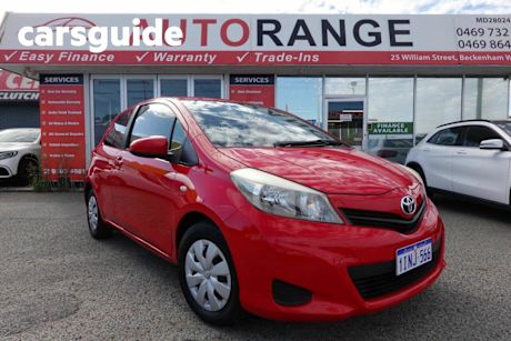 Red 2012 Toyota Yaris Hatch