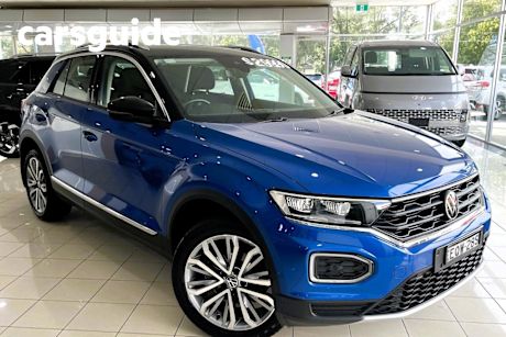 Blue 2021 Volkswagen T-ROC Wagon 110TSI Style