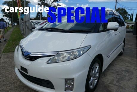 White 2009 Toyota Estima Wagon AERAS G-Edition