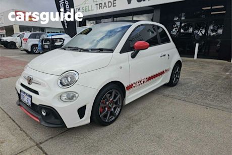 White 2017 Abarth 595C Convertible