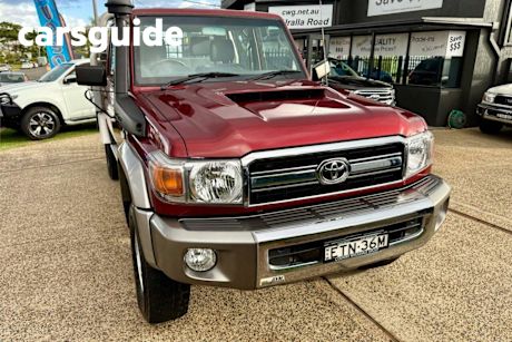 Red 2021 Toyota Landcruiser 70 Series Double Cab Chassis GXL