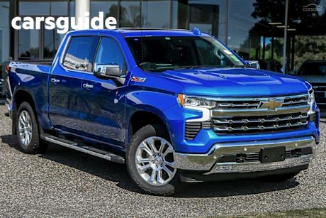 Blue 2024 Chevrolet Silverado Crew Cab Pickup 1500 LTZ Premium
