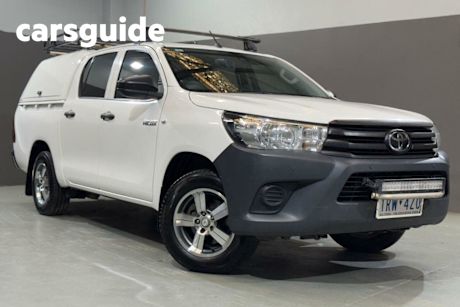 White 2020 Toyota Hilux Double Cab Pick Up Workmate