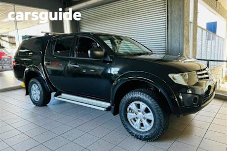Black 2013 Mitsubishi Triton Double Cab Utility GLX (4X4)