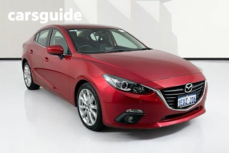 Red 2015 Mazda 3 Sedan SP25