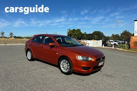 Orange 2011 Mitsubishi Lancer Hatchback SX Sportback