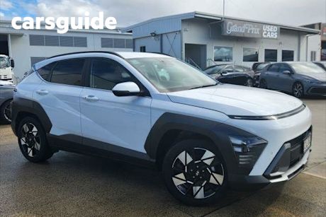 White 2023 Hyundai Kona Wagon Hybrid Premium Sunroof