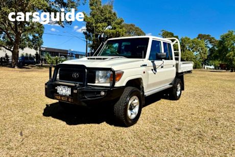 White 2021 Toyota Landcruiser 70 Series Double Cab Chassis Workmate
