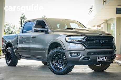 Grey 2021 Ram 1500 Crew Cab Utility Limited Rambox (hybrid)