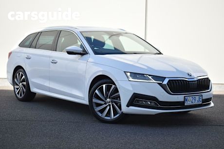 White 2022 Skoda Octavia Wagon Style