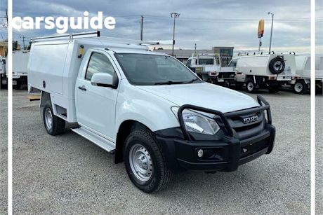 White 2019 Isuzu D-MAX Cab Chassis SX (4X4)