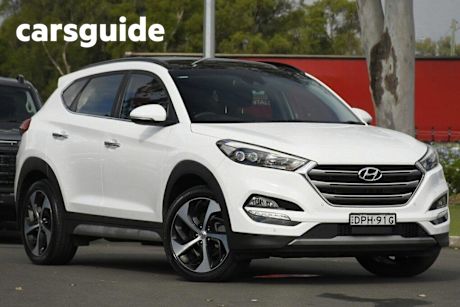 White 2017 Hyundai Tucson Wagon Highlander (awd)
