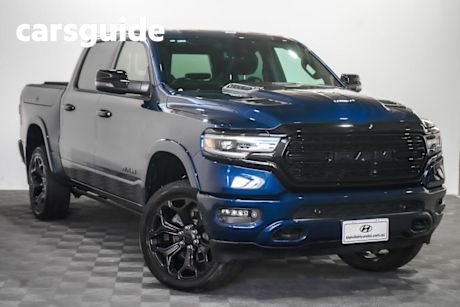 Blue 2024 Ram 1500 Crew Cab Utility Limited Rambox (hybrid)