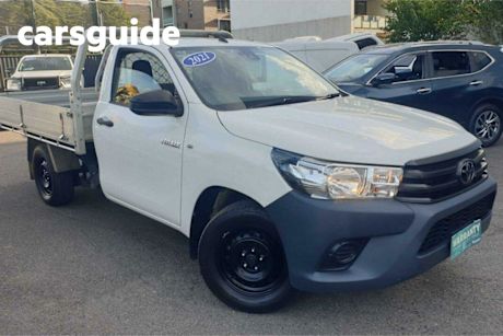 White 2021 Toyota Hilux Cab Chassis Workmate