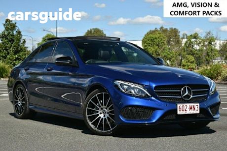 Blue 2017 Mercedes-Benz C200 Sedan
