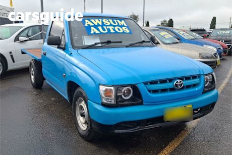 Blue 2002 Toyota Hilux Cab Chassis