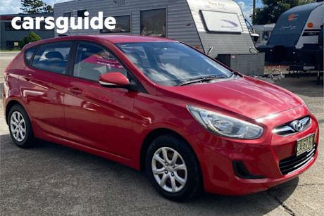 Red 2014 Hyundai Accent Hatchback Active