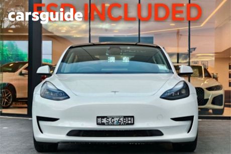 White 2022 Tesla Model 3 Sedan Rear-Wheel Drive