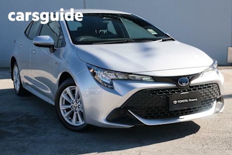 Silver 2023 Toyota Corolla Hatchback Ascent Sport + Conv PK Hybrid