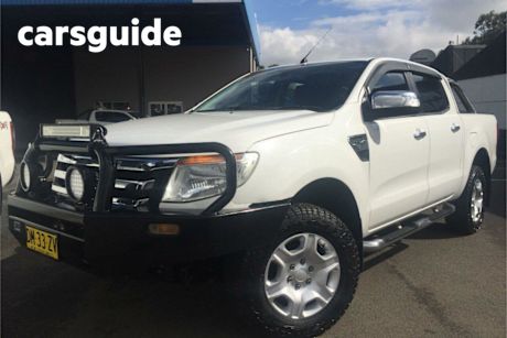 White 2014 Ford Ranger Crew Cab Pickup XLT 3.2 HI-Rider (4X2)
