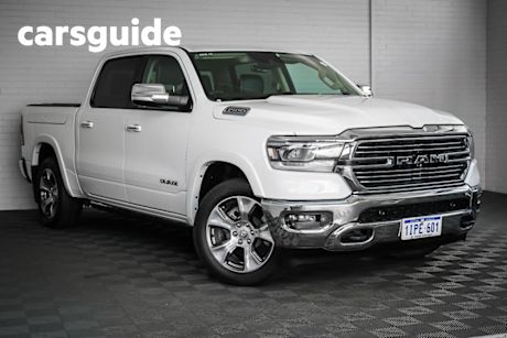 White 2022 Ram 1500 Crew Cab Utility Laramie