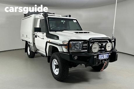 White 2017 Toyota Landcruiser Cab Chassis GXL (4X4)