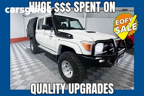 White 2016 Toyota Landcruiser Double Cab Chassis GXL (4X4)