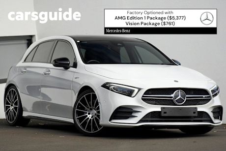 White 2019 Mercedes-Benz A35 Hatchback 4Matic