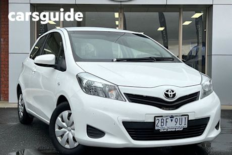 White 2012 Toyota Yaris Hatchback YR