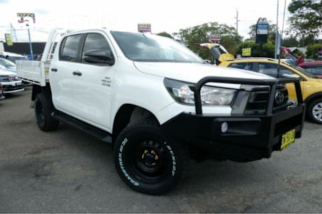 White 2021 Toyota Hilux Double Cab Chassis SR (4X4)