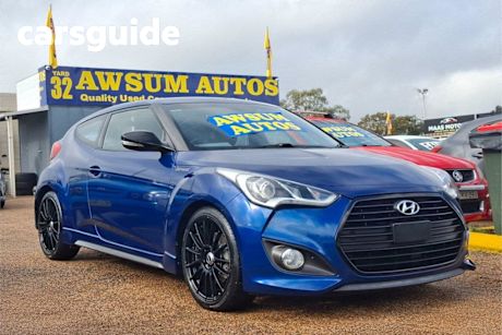 Blue 2016 Hyundai Veloster Coupe Street Turbo Special Edition