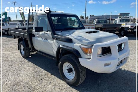 White 2019 Toyota Landcruiser Cab Chassis Workmate (4X4)