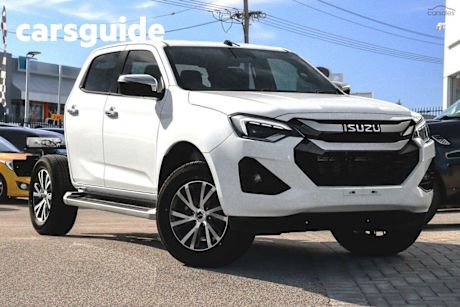 White 2025 Isuzu D-MAX Crew Cab Chassis LS-U (4X4)