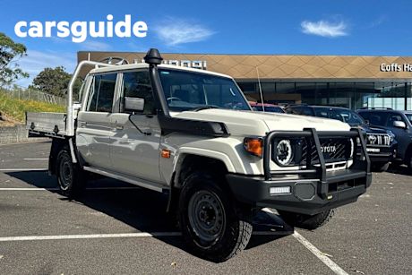White 2024 Toyota Landcruiser 70 Series Double Cab Chassis LC79 Workmate