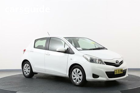 White 2012 Toyota Yaris Hatchback YRS