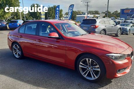 Red 2013 BMW 318D Sedan Luxury Line