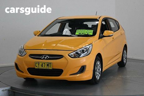 Yellow 2016 Hyundai Accent Hatchback Active