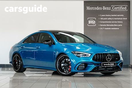 Blue 2024 Mercedes-Benz CLA45 Coupe S 4Matic+