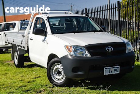 White 2008 Toyota Hilux Cab Chassis Workmate