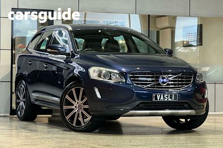 Blue 2014 Volvo XC60 Wagon D5 Luxury