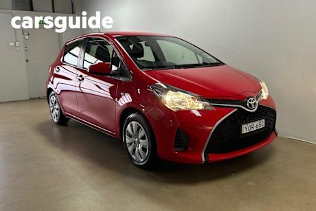 Red 2016 Toyota Yaris Hatchback Ascent