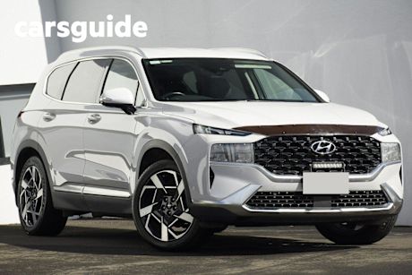 White 2022 Hyundai Santa FE Wagon Elite Crdi (awd)