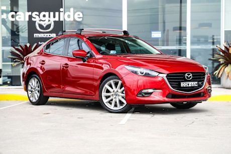 Red 2017 Mazda 3 Sedan SP25 GT