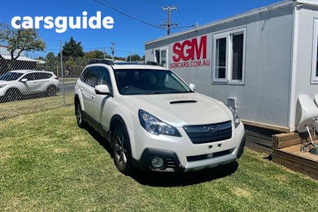 White 2014 Subaru Outback Wagon Premium Wagon 4dr Lineartronic 7sp AWD 2.0DT