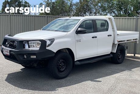 White 2020 Toyota Hilux Double Cab Chassis SR (4X4)