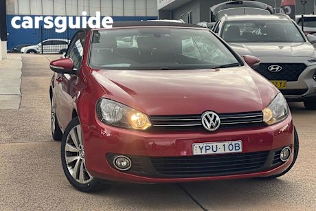 Red 2011 Volkswagen Golf Cabriolet 118 TSI